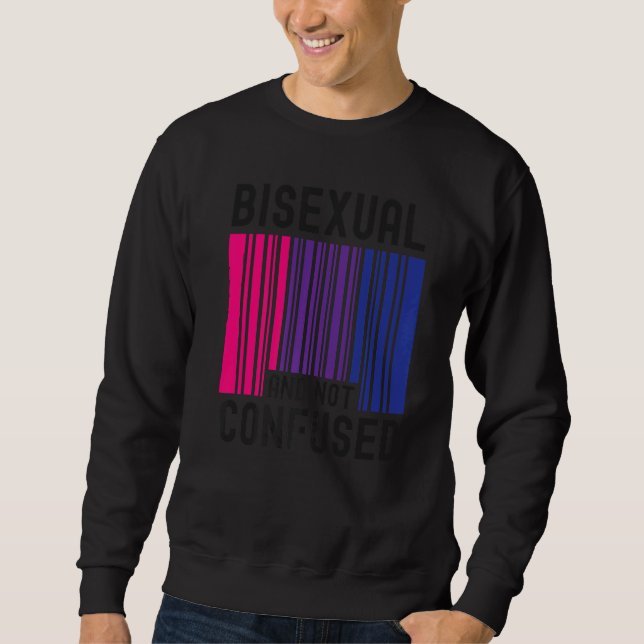 Sudadera Bisexual Bi Orgullo Código De Barra Bisexual Y No  (Anverso)