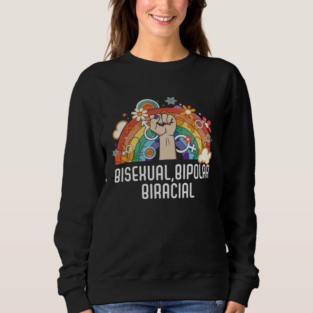 Sudadera Bisexual Bipolar Biracial Rainbow Pride Bisexualit (Anverso)