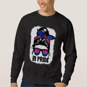 Sudadera Bisexual Messy Bun Lgbt Q Guay sutil Bi Pride Fla