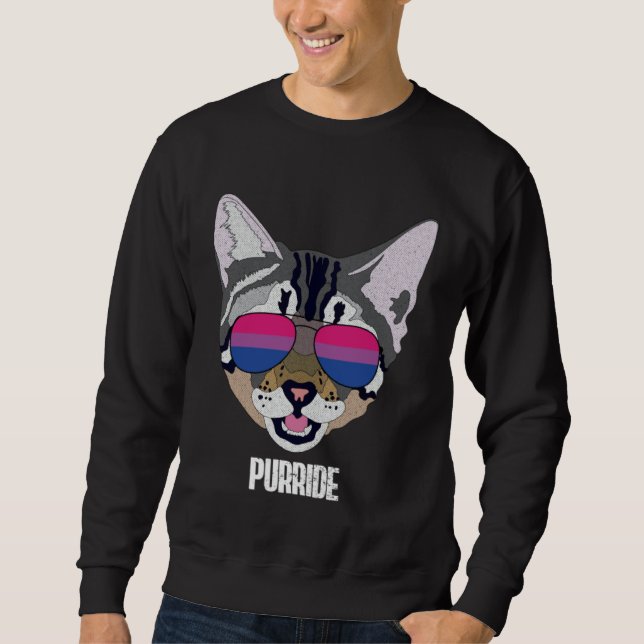 Sudadera Bisexual Purride Bi Pride Cat (Anverso)