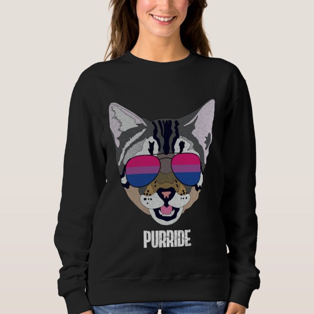 Sudadera Bisexual Purride Bi Pride Cat (Anverso)