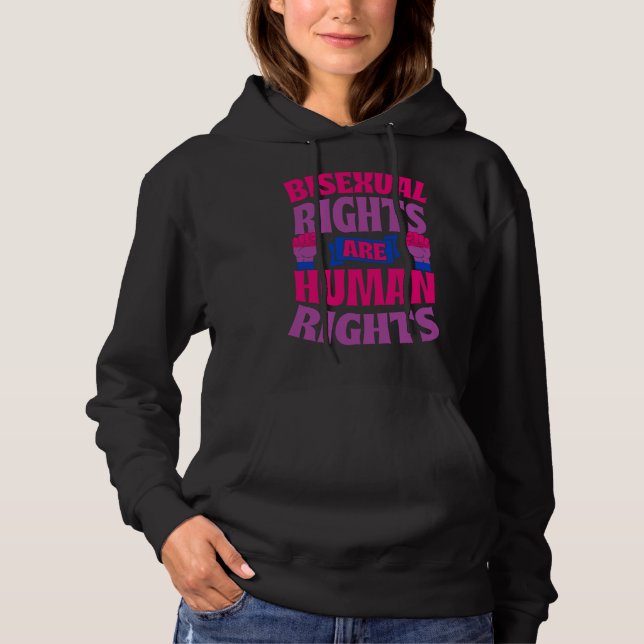 Sudadera Bisexual Rights Are Human Rights Protest March Bi  (Anverso)