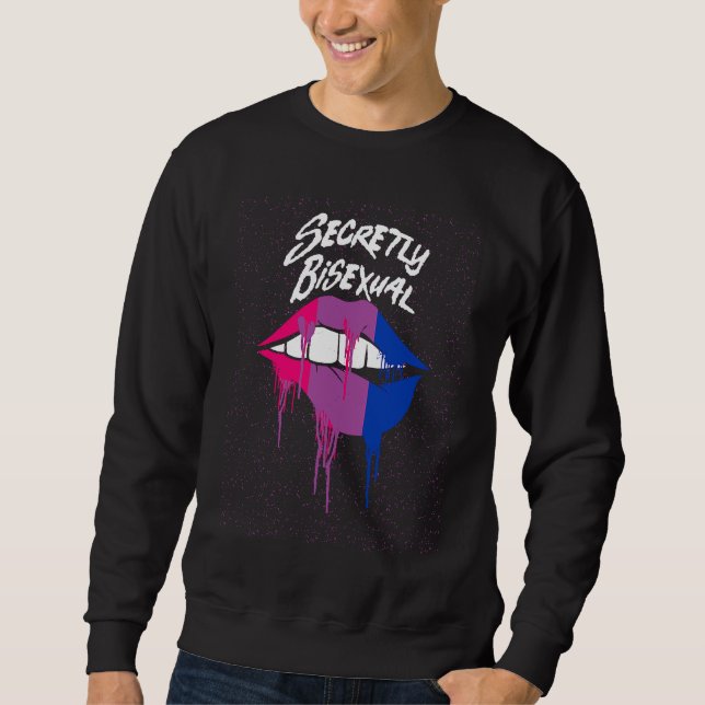 Sudadera Bisexual Secreto Orgullo Bi Introvertido Antisocia (Anverso)
