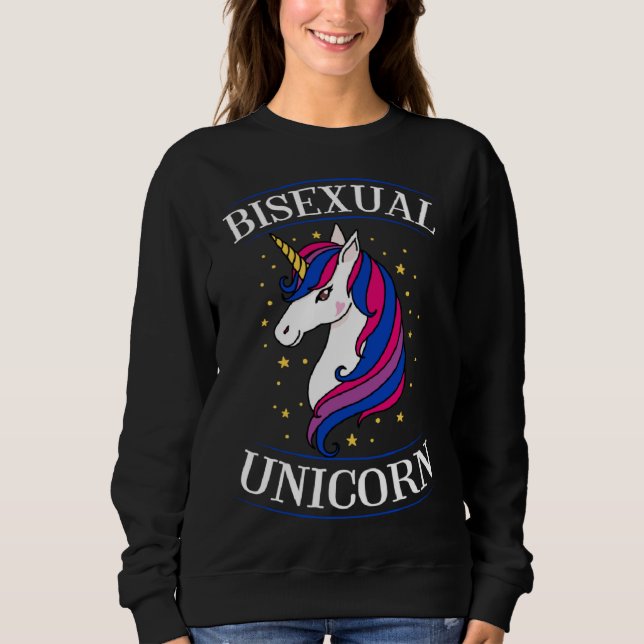 Sudadera Bisexual Unicorn Elegant Magical Bisexual Pride Lo (Anverso)