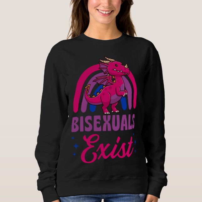 Sudadera Bisexuals Exist Bisexual Dragon Pride Love Rainbow (Anverso)