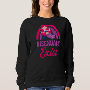 Sudadera Bisexuas Existen Bisexuales Orgullo de Sirena Amor