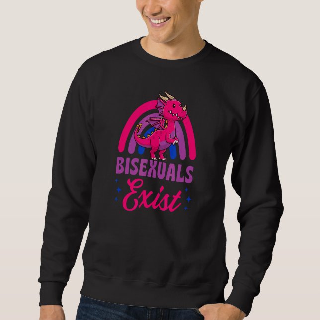 Sudadera Bisexuas existen Dragón Bisexual Orgullo Amor Arco (Anverso)