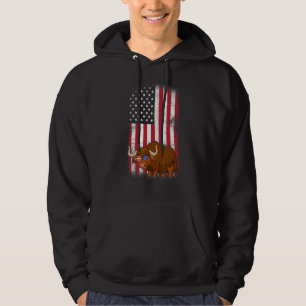 Sudadera Bison American Flag Boys Chicas Hombres Mujeres Cu