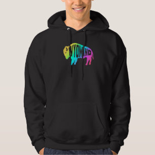 Sudadera Bison de búfalo arcoiris Wyoming