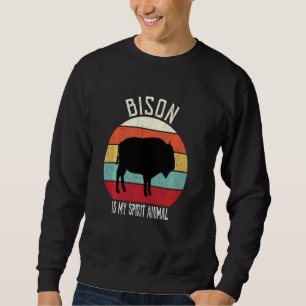 Sudadera Bison es mi espíritu Animal Hombres Mujeres Niños 