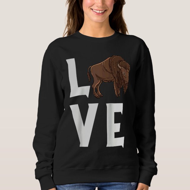 Sudadera Bison Love Cow Buffalo National Park Western Wildl (Anverso)