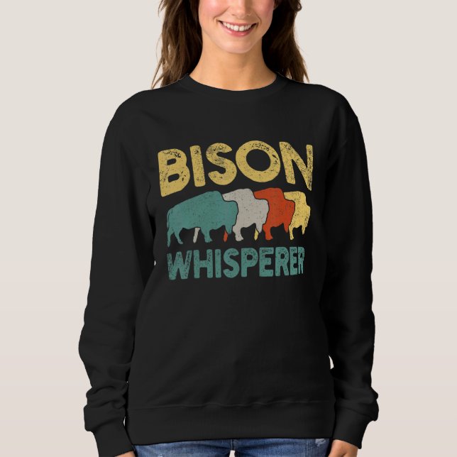 Sudadera Bison Retro Vintage (Anverso)