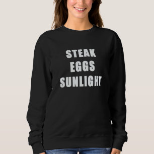 Sudadera Bistec Huevos Luz Solar Estilo De Vida Saludable Y