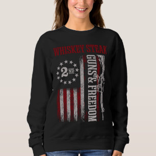 Sudadera Bistec Whisky Armas Libertad Bandera Vintage de EE