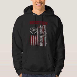 Sudadera Bistec Whisky Pistolas Libertad Bandera Vintage de