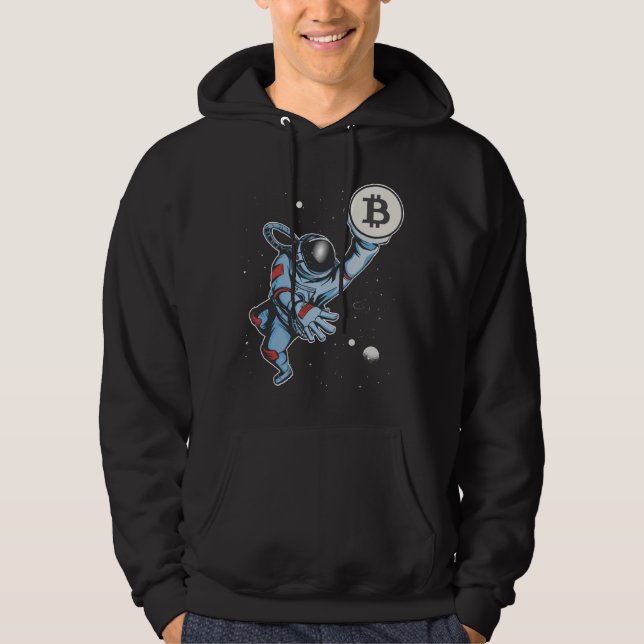 Sudadera Bitcoin a la luna Astronauta (Anverso)