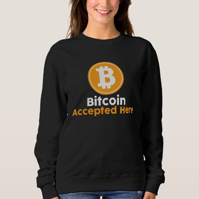 Sudadera Bitcoin Accepted Here (Anverso)