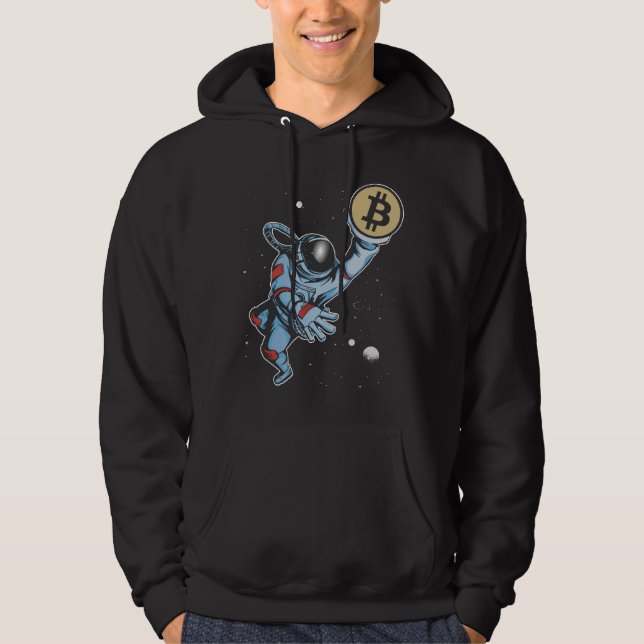 Sudadera Bitcoin al astronauta lunar (Anverso)