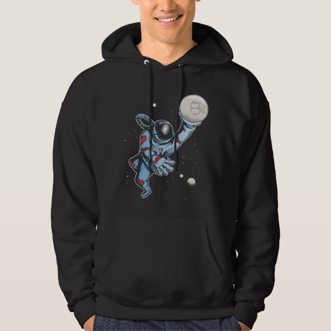 Sudadera Bitcoin al astronauta lunar (Anverso)
