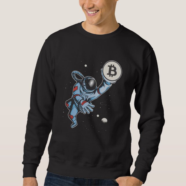Sudadera Bitcoin al astronauta lunar (Anverso)