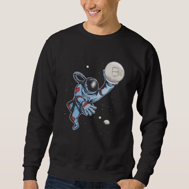 Sudadera Bitcoin al astronauta lunar (Anverso)