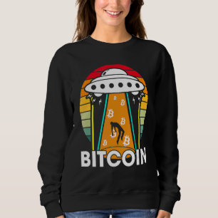 Sudadera Bitcoin Alien Abducción Alien Cryptocurrency