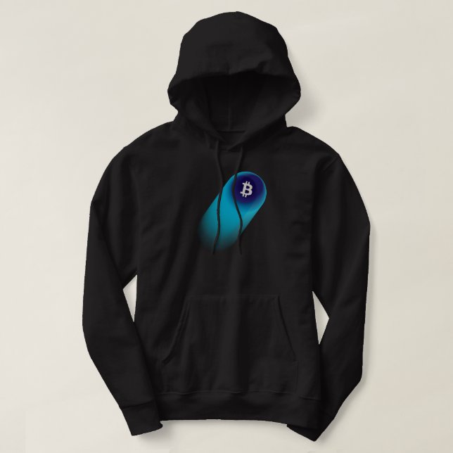 Sudadera Bitcoin Art (Comet - Style 1, Black) (Diseño del anverso)
