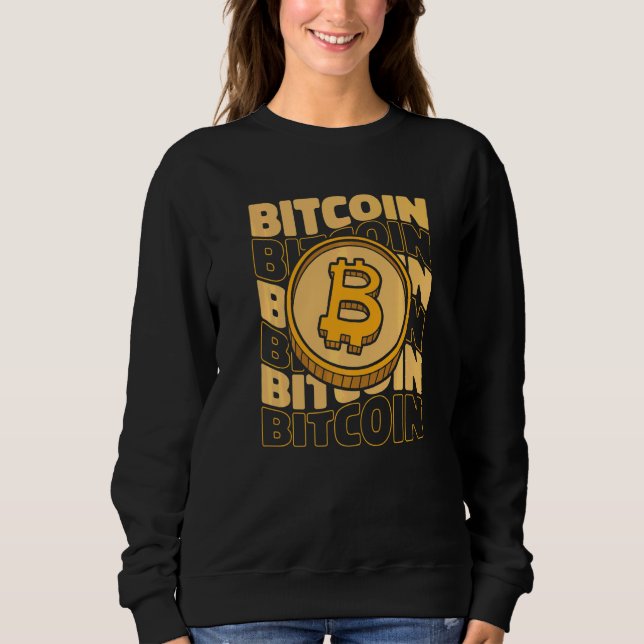 Sudadera Bitcoin Bloques de texto Cadena de bloques Cripto  (Anverso)