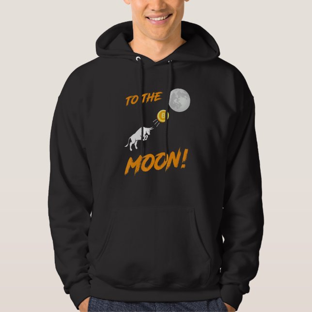 Sudadera Bitcoin Btc A Moon Bull Cryptocurrency Hodl (Anverso)