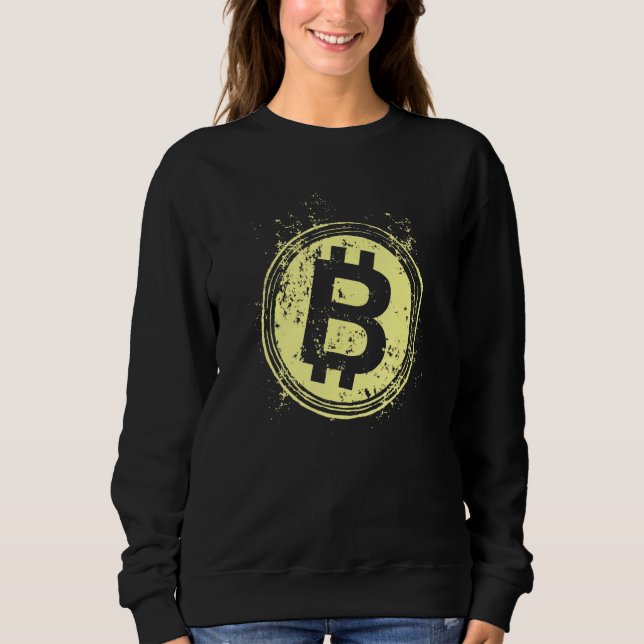 Sudadera Bitcoin BTC Moneda de la cadena de bloqueo de dine (Anverso)