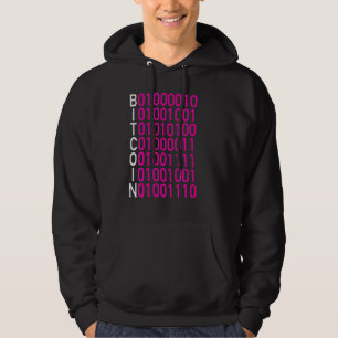 Sudadera Bitcoin Código binario Cripta Dinero de Financiaci