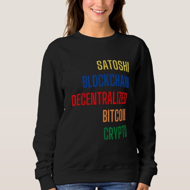 Sudadera Bitcoin Cryptocurrency Crypto Satoshi Nakamoto Blo (Anverso)