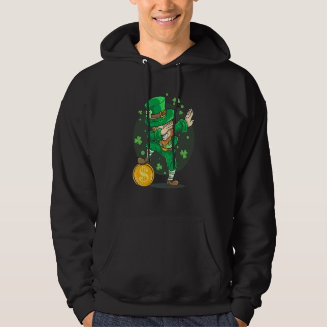 SUDADERA BITCOIN DABBING LEPRECHAUN BITCOIN ST PATRICK'S DA (Anverso)