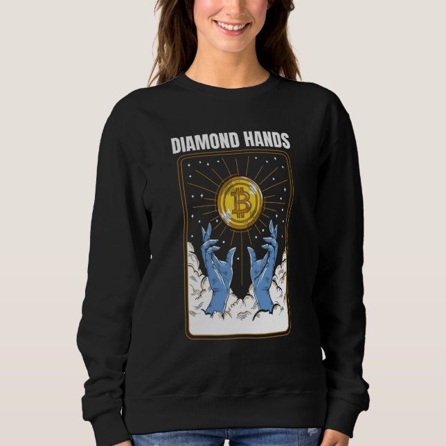 Sudadera Bitcoin Diamond Hand Meme Crypto Hodl WSB (Anverso)