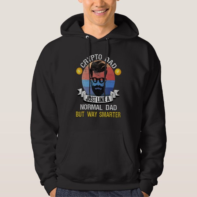 Sudadera Bitcoin Dogecoin Crypto Dad Igual Que Un Día Norma (Anverso)