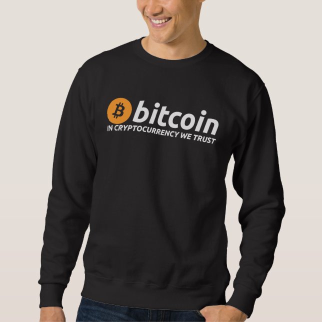 Sudadera BITCOIN En Criptomoneda Confiamos Cripto Digital  (Anverso)