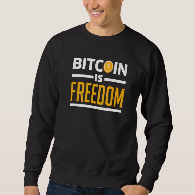 Sudadera Bitcoin es Libertad Crypto Moneda Digital Cadena d (Anverso)