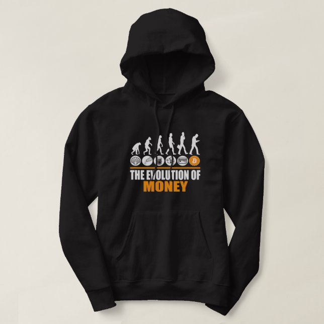 Sudadera Bitcoin Evolución de dinero Cryptocurrenc Funny BT (Diseño del anverso)