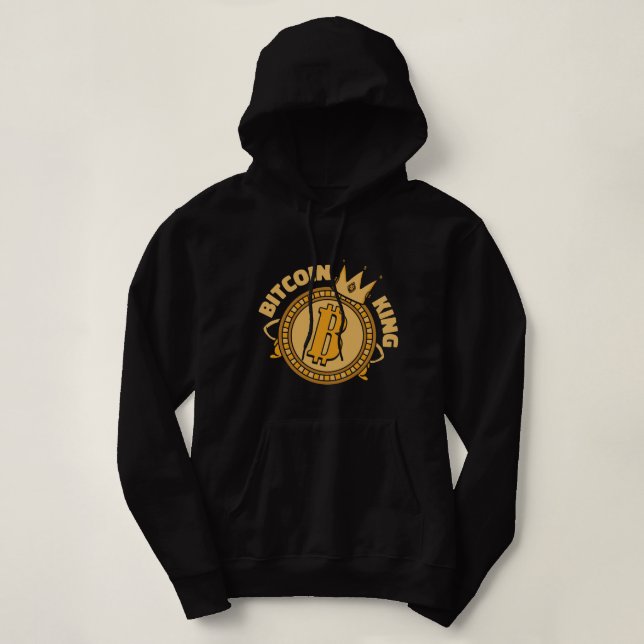 Sudadera Bitcoin King Cryptocurrency Blockchain Bit de crip (Diseño del anverso)