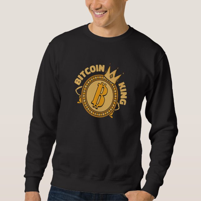 Sudadera Bitcoin King Cryptocurrency Blockchain Crypto Bitc (Anverso)
