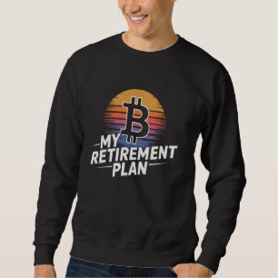 Sudadera Bitcoin Mi Plan de Jubilación Retro Sunset Tropica