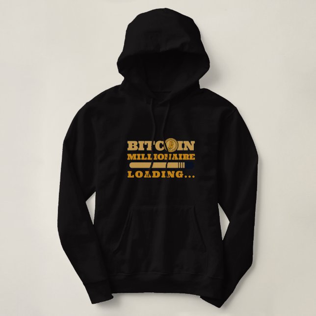 Sudadera Bitcoin Millionaire Cargando Criptodivisa De Cript (Diseño del anverso)