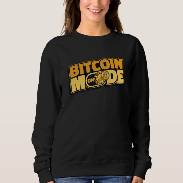 Sudadera Bitcoin Mode On Blockchain Crypto Currency Bitcoin (Anverso)