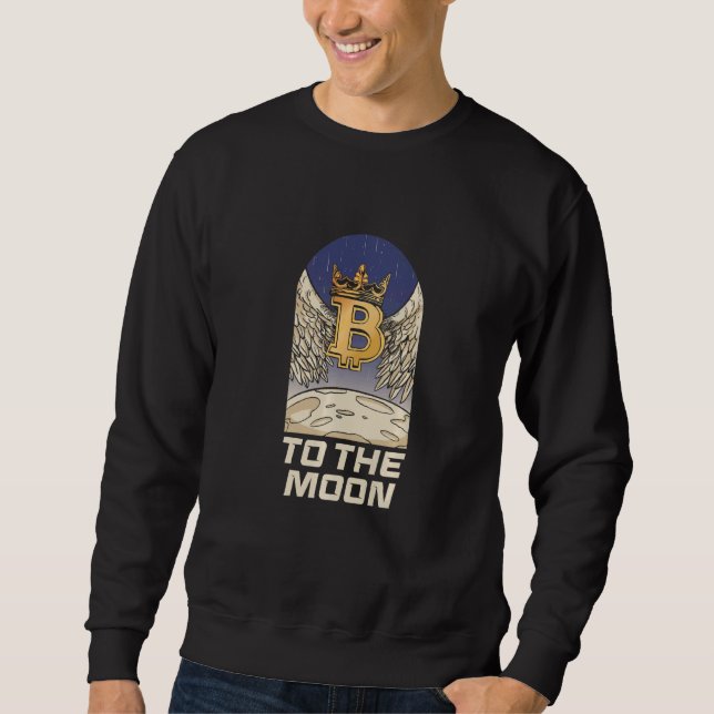 Sudadera Bitcoin Money To The Moon Btc Cryptocurrency Hod (Anverso)