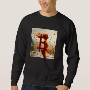 Sudadera Bitcoin Mujer femenina Bonito sutil flor