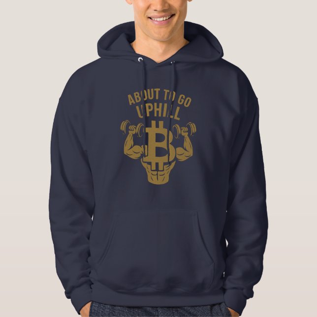 Sudadera Bitcoin Músculo – A punto de subir (Anverso)