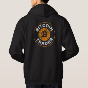 Sudadera Bitcoin Trader Grunge Text Circle Line Backprint