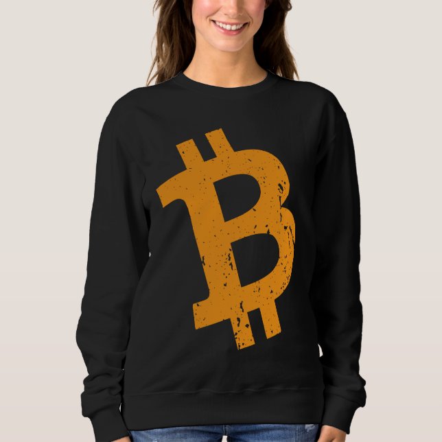 Sudadera Bitcoin Vintage Crypto Blockchain Bitcoin (Anverso)