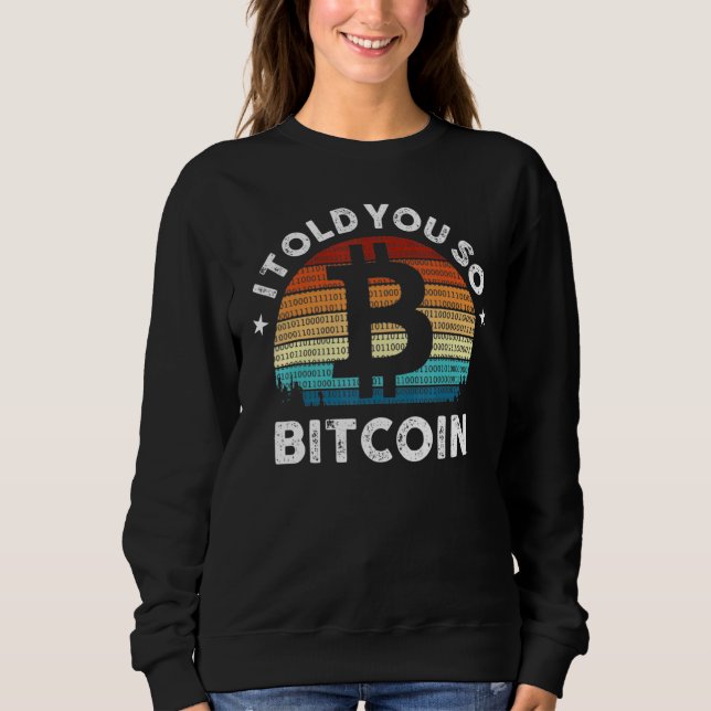 Sudadera Bitcoin Vintage Sunset Crypto Money Currency (Anverso)
