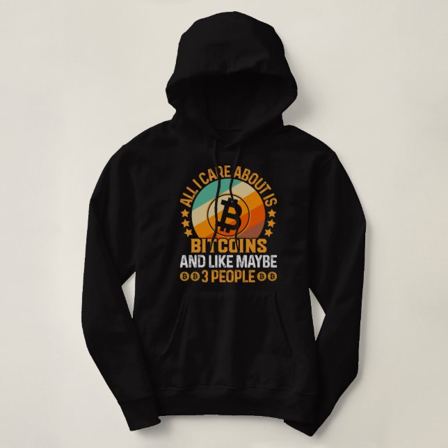 Sudadera Bitcoin y tal vez 3 personas BTC Criptografía homb (Diseño del anverso)